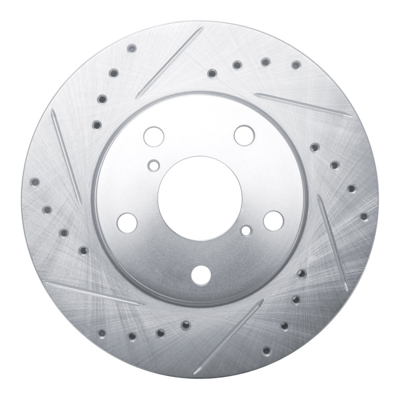 DFC 92-95 Toyota MR2 Front Left Drilled & Slotted Silver Brake Rotor