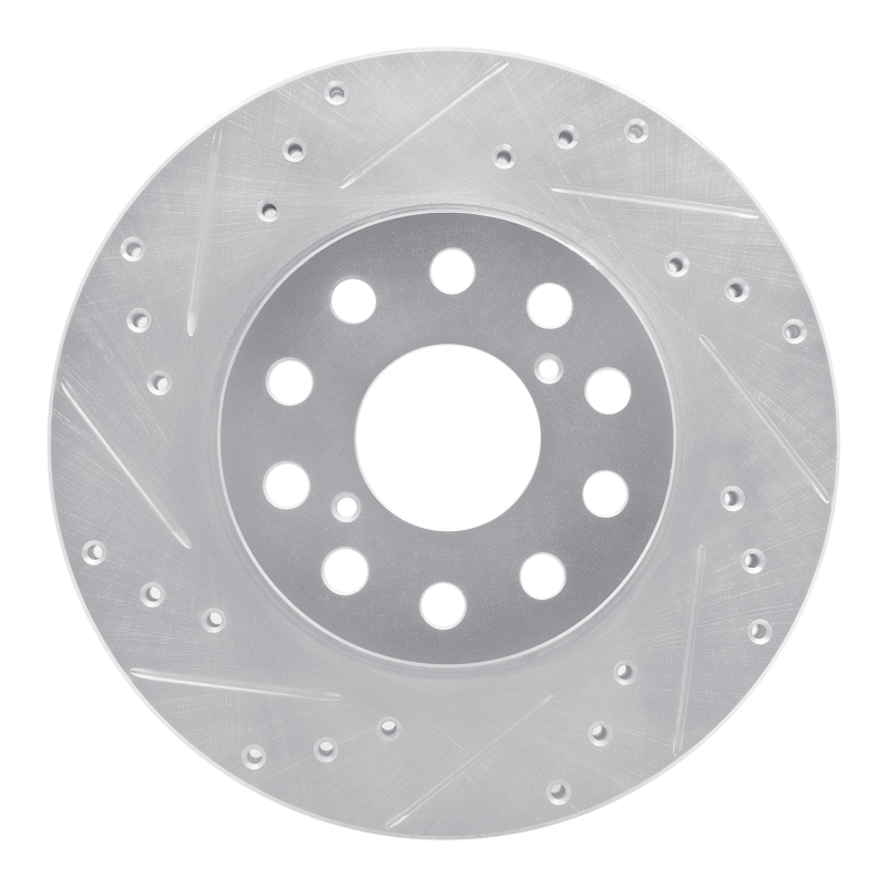 DFC 92-95 Toyota MR2 Rear Left Drilled & Slotted Silver Brake Rotor