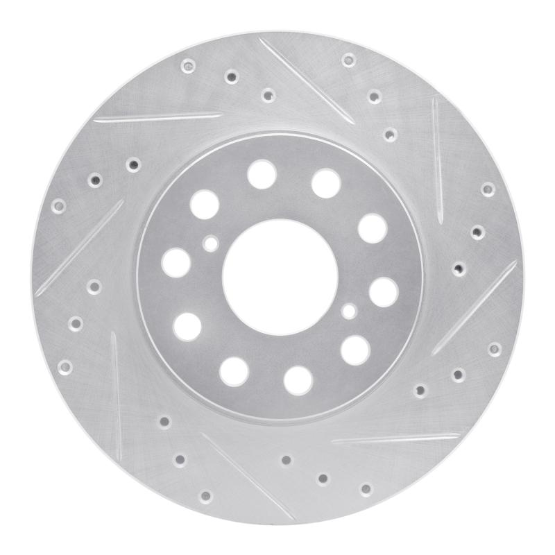 DFC 92-95 Toyota MR2 Rear Right Drilled & Slotted Silver Brake Rotor