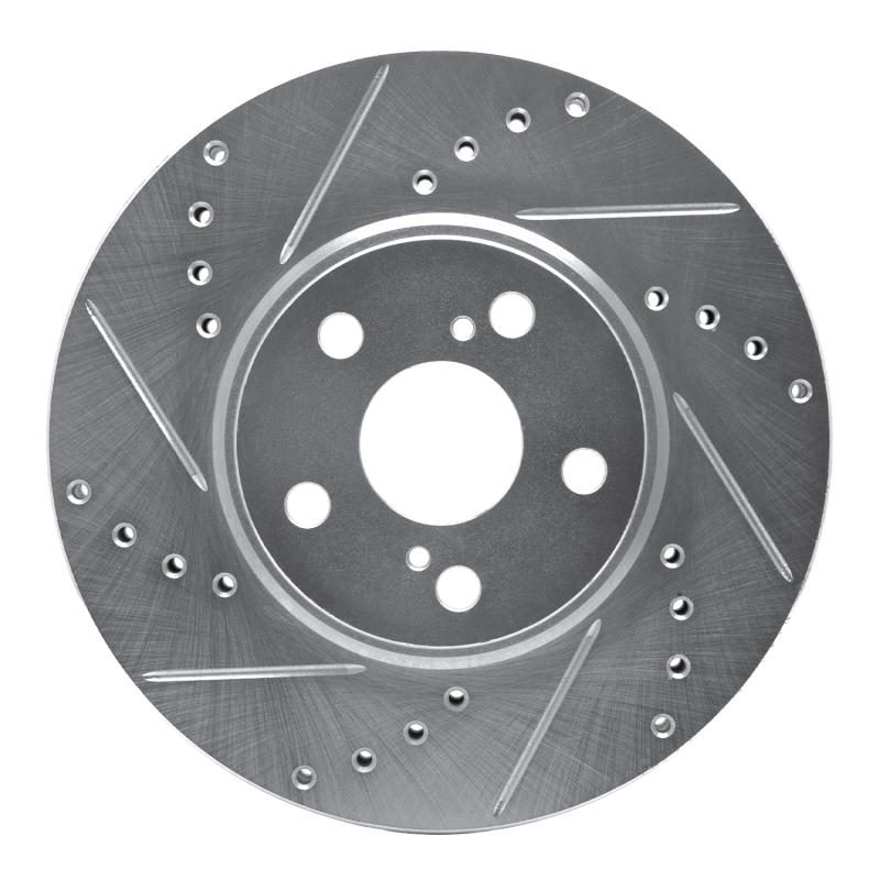 DFC 94-99 Toyota Celica Front Left Drilled & Slotted Silver Brake Rotor
