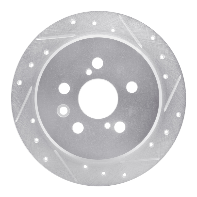 DFC 94-95 Toyota Celica Rear Right Drilled & Slotted Silver Brake Rotor