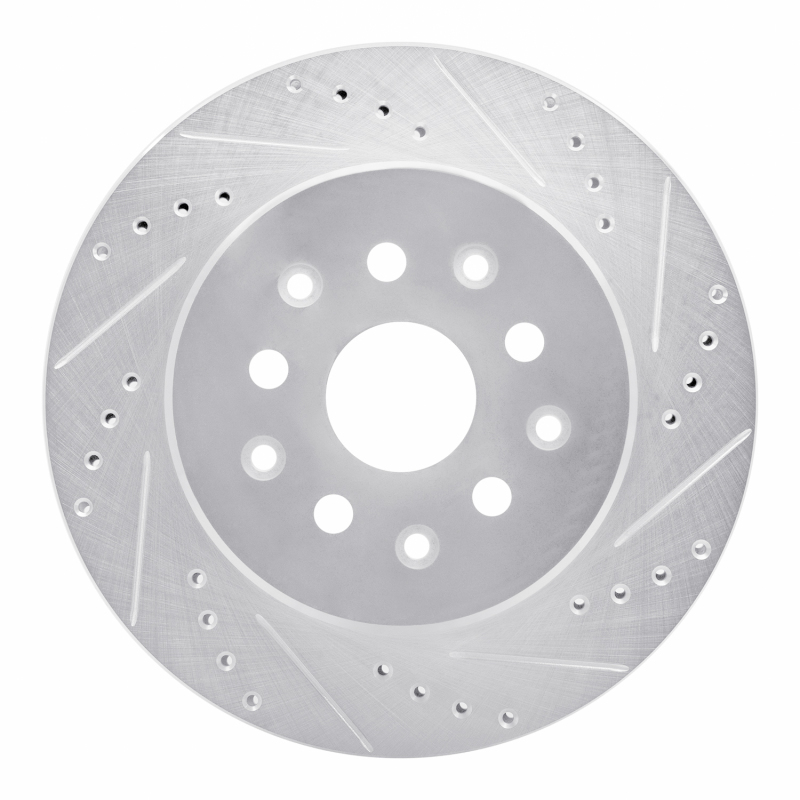 DFC 93-98 Toyota Supra Rear Right Drilled & Slotted Silver Brake Rotor
