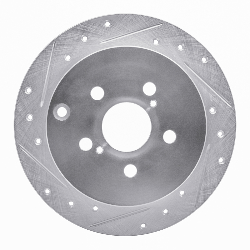 DFC 00-10 Pontiac Vibe Rear Left Drilled & Slotted Silver Brake Rotor