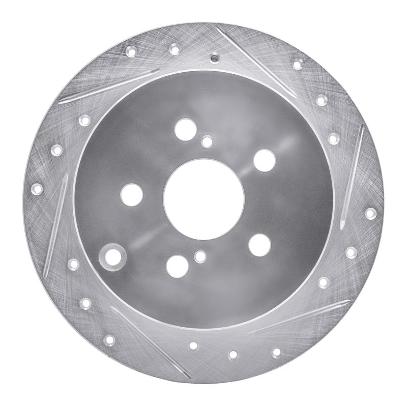 DFC 00-10 Pontiac Vibe Rear Right Drilled & Slotted Silver Brake Rotor