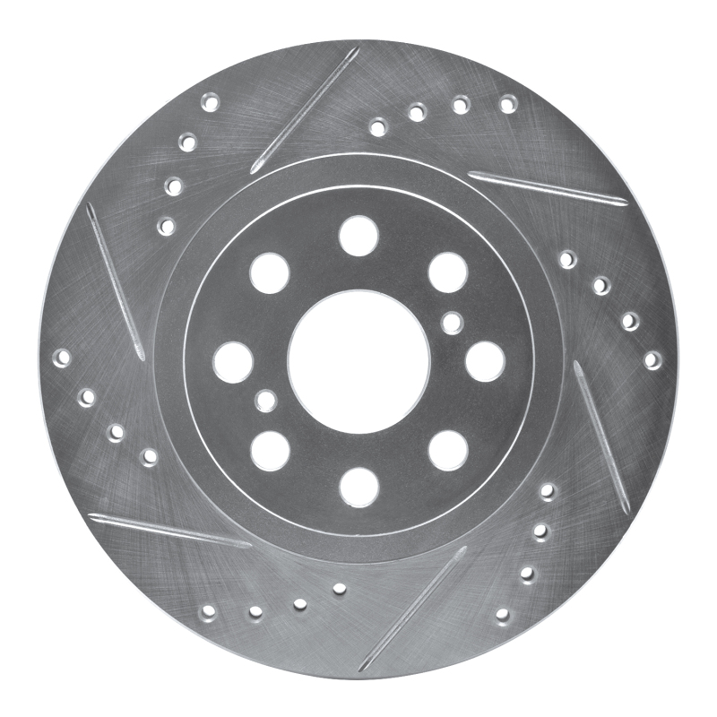 DFC 00-05 Toyota MR2 Spyder Rear Left Drilled & Slotted Silver Brake Rotor