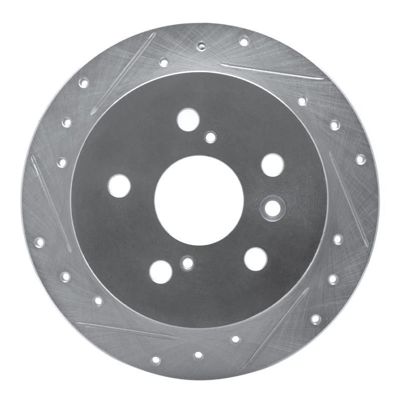 DFC 02-08 Lexus ES330 Rear Left Drilled & Slotted Silver Brake Rotor