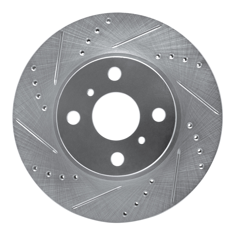 DFC 06-19 Scion IQ Front Left Drilled & Slotted Silver Brake Rotor
