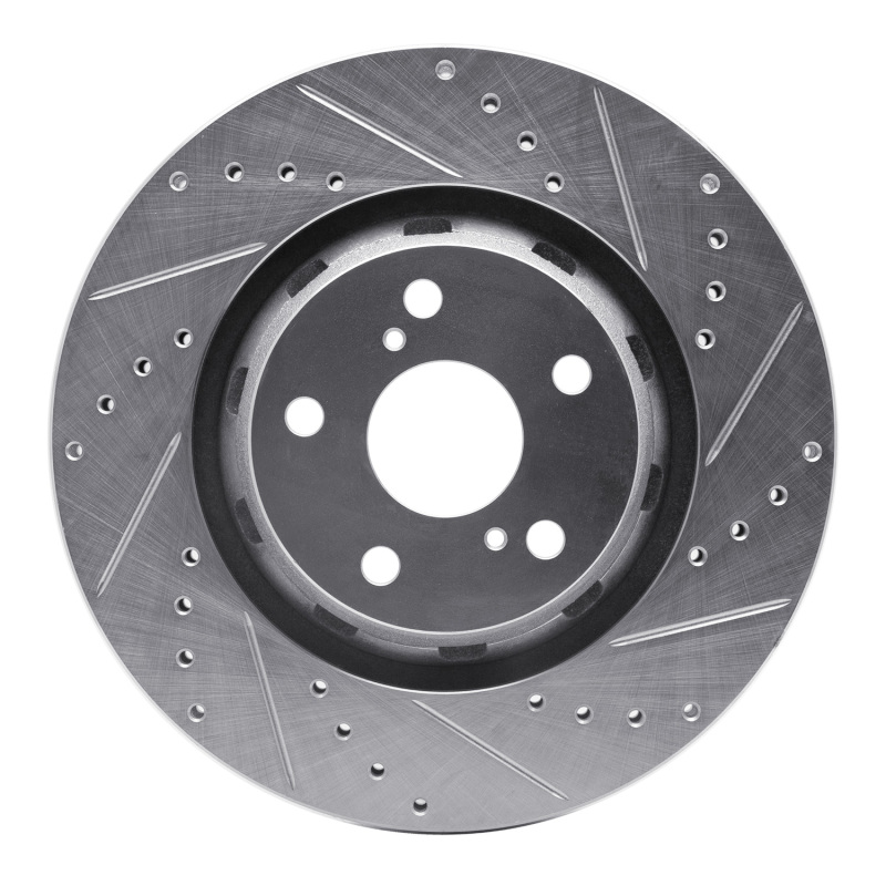 DFC 09-15 Toyota Venza Front Right Drilled & Slotted Silver Brake Rotor