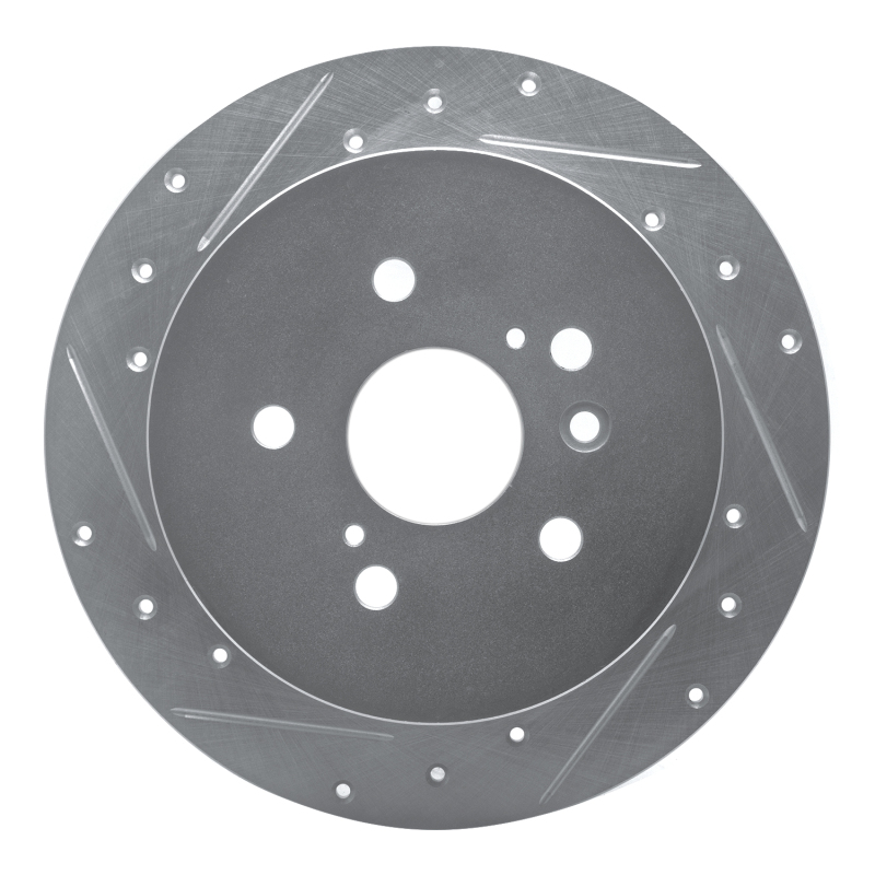 DFC 09-15 Toyota Venza Rear Left Drilled & Slotted Silver Brake Rotor