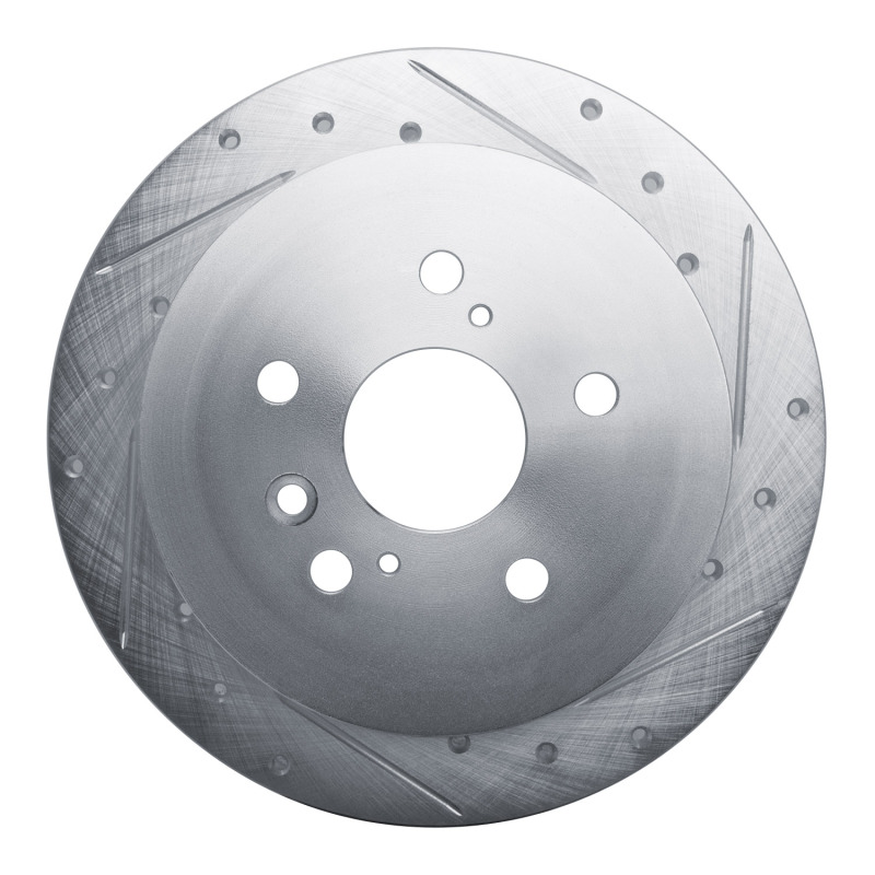 DFC 09-15 Toyota Venza Rear Right Drilled & Slotted Silver Brake Rotor