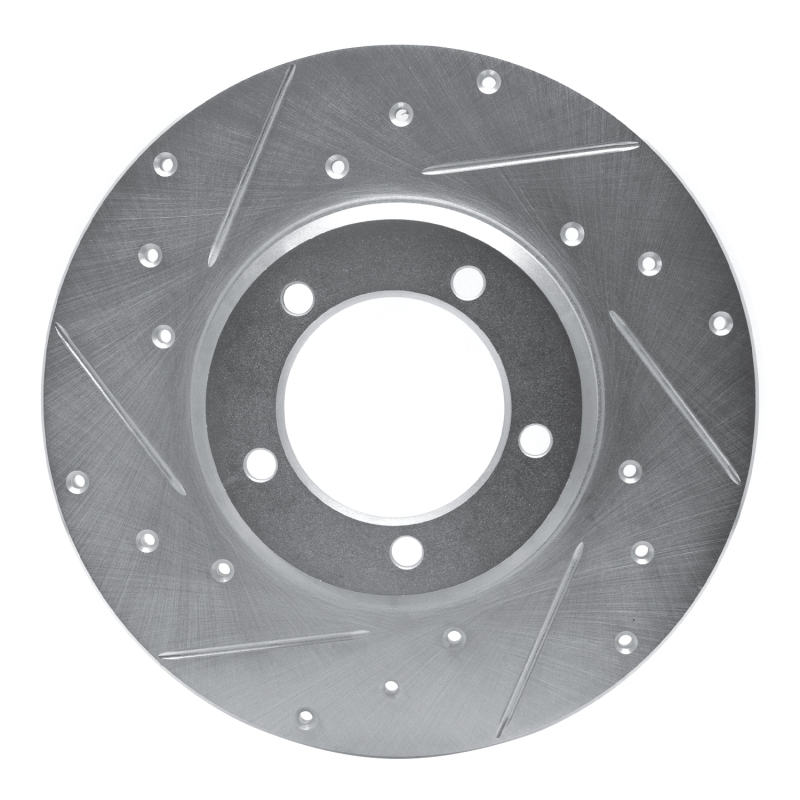 DFC 75-83 Toyota Pickup Front Left Drilled & Slotted Silver Brake Rotor