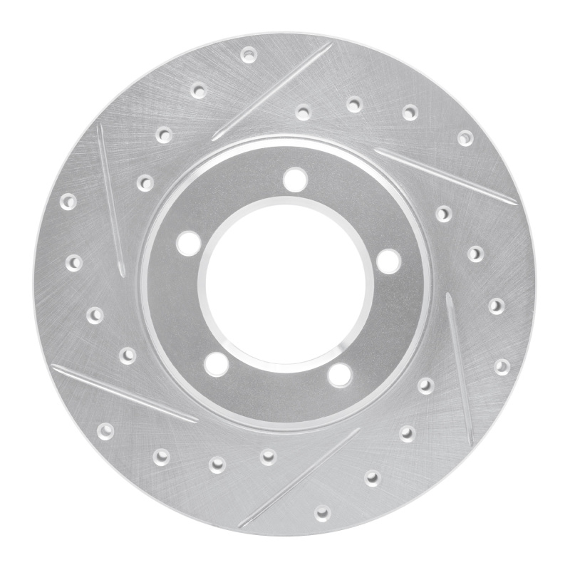 DFC 79-83 Toyota Pickup Front Left Drilled & Slotted Silver Brake Rotor