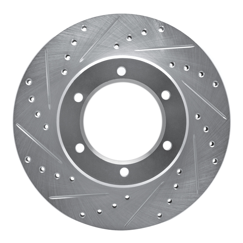 DFC 86-95 Toyota Pickup Front Left Drilled & Slotted Silver Brake Rotor
