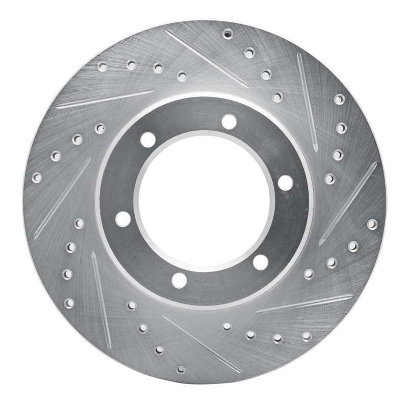 DFC 86-95 Toyota Pickup Front Right Drilled & Slotted Silver Brake Rotor