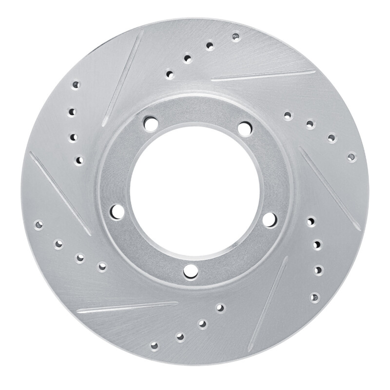 DFC 86-89 Toyota Van Front Left Drilled & Slotted Silver Brake Rotor