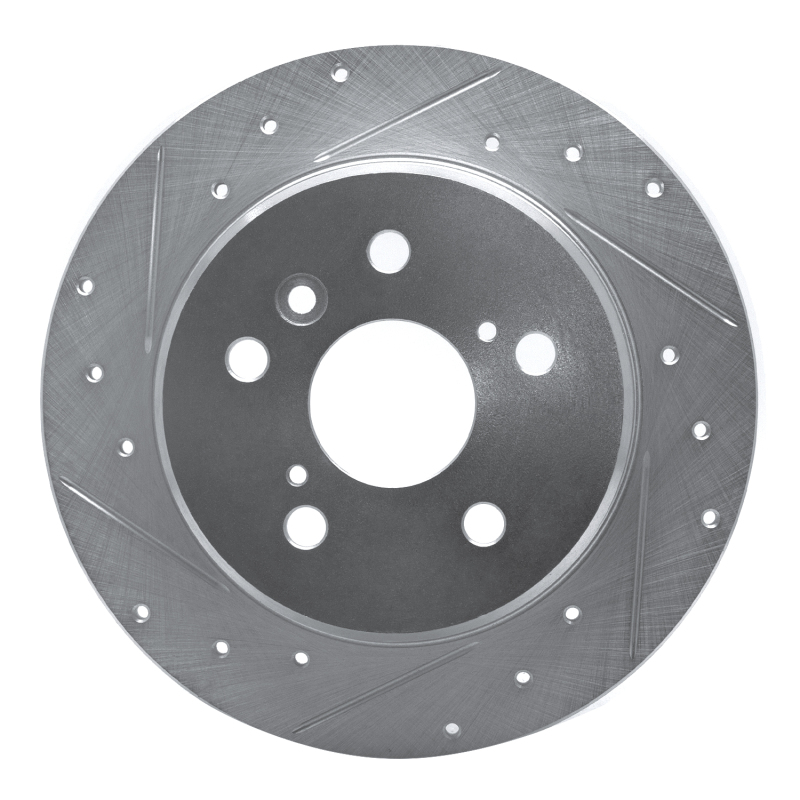 DFC 99-03 Lexus RX300 Rear Left Drilled & Slotted Silver Brake Rotor