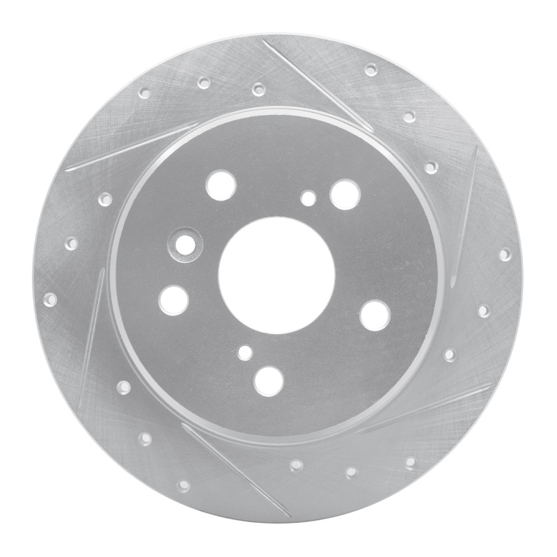 DFC 99-03 Lexus RX300 Rear Right Drilled & Slotted Silver Brake Rotor
