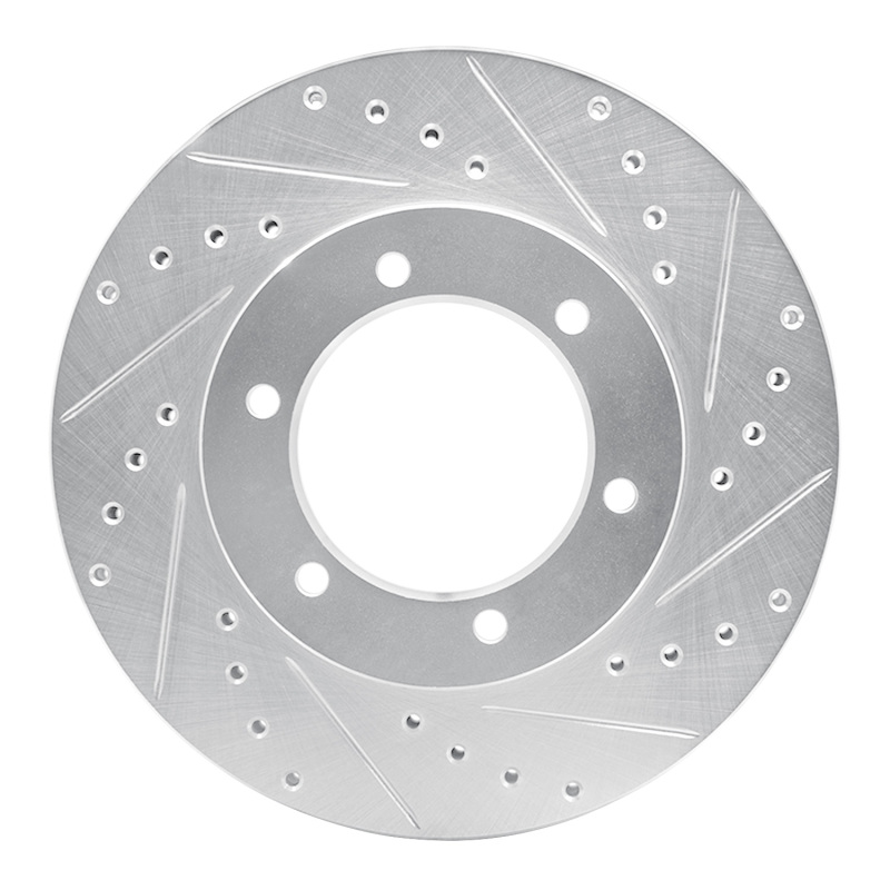 DFC 91-98 Toyota T100 Front Right Drilled & Slotted Silver Brake Rotor