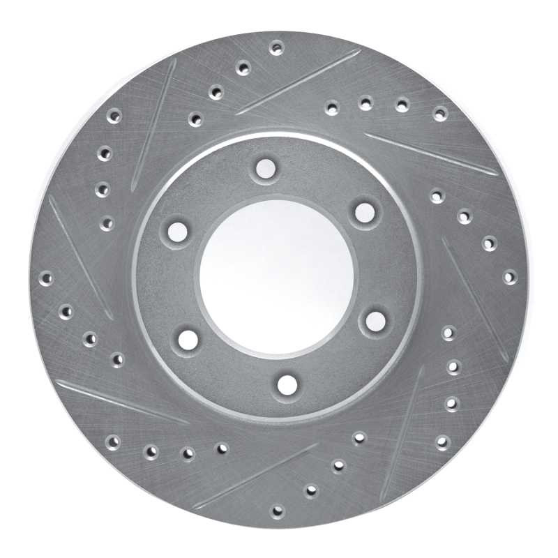 DFC 93-98 Toyota T100 Front Left Drilled & Slotted Silver Brake Rotor