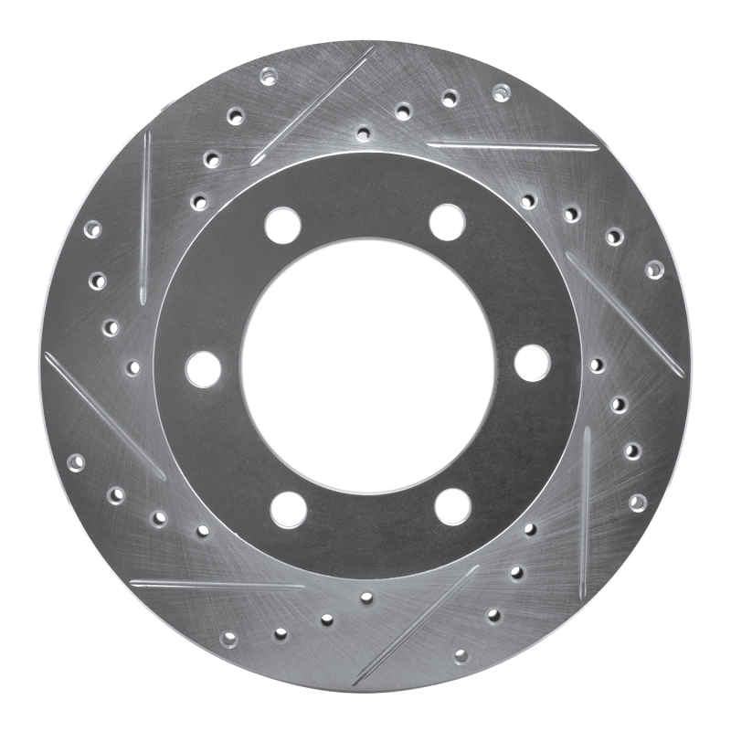 DFC 95-04 Toyota 4Runner Front Left Drilled & Slotted Silver Brake Rotor
