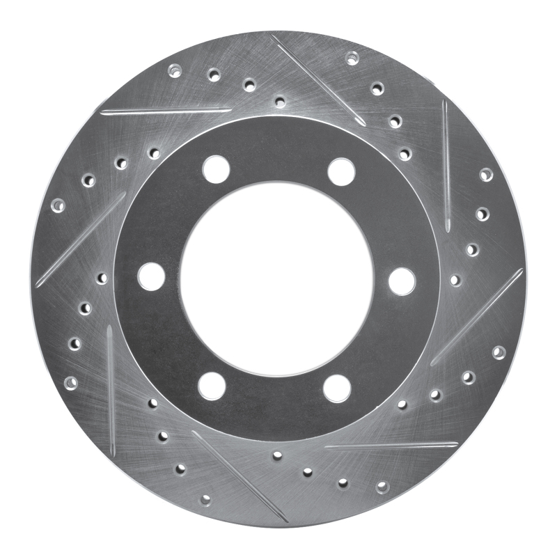 DFC 95-04 Toyota Tacoma Front Right Drilled & Slotted Silver Brake Rotor