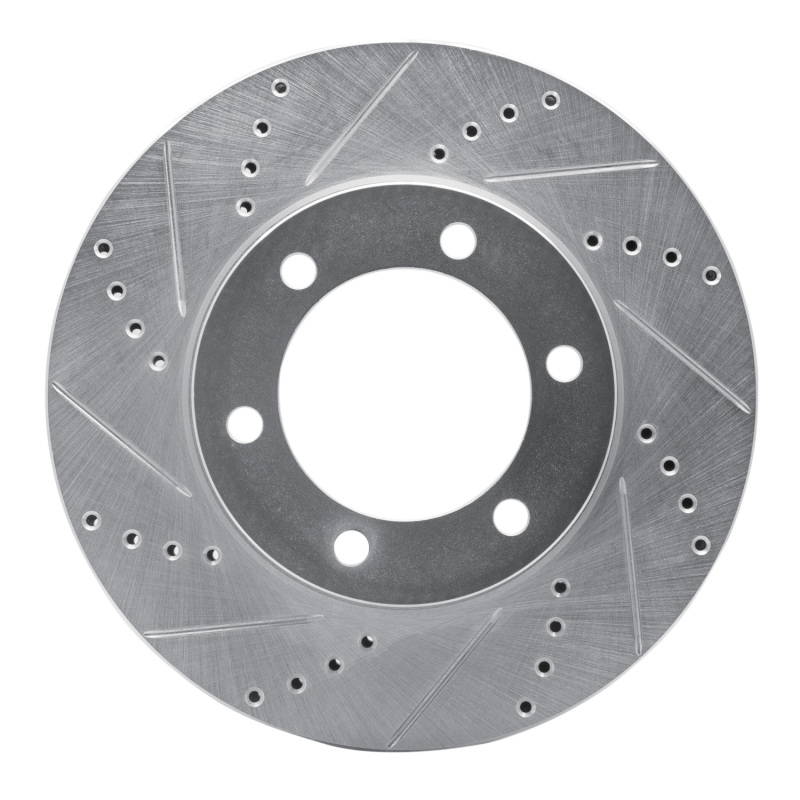 DFC 00-07 Toyota Tundra Front Left Drilled & Slotted Silver Brake Rotor