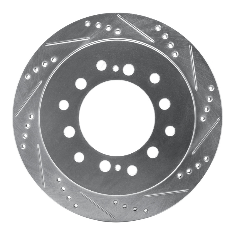 DFC 01-09 Lexus GX470 Rear Right Drilled & Slotted Silver Brake Rotor