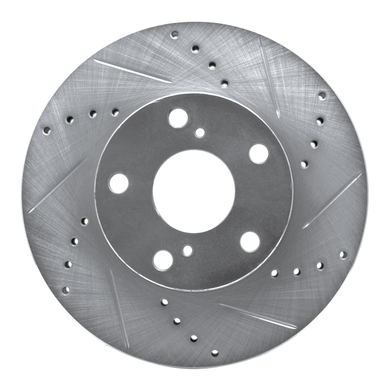 DFC 05-15 Toyota Tacoma Front Right Drilled & Slotted Silver Brake Rotor