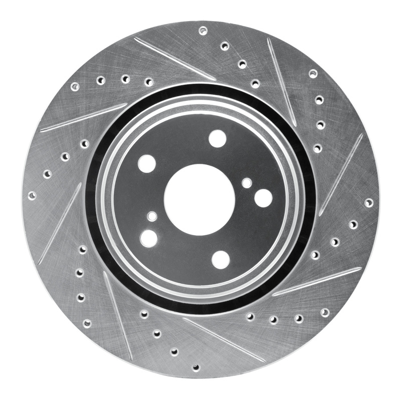 DFC 08-21 Lexus RX350 Front Right Drilled & Slotted Silver Brake Rotor