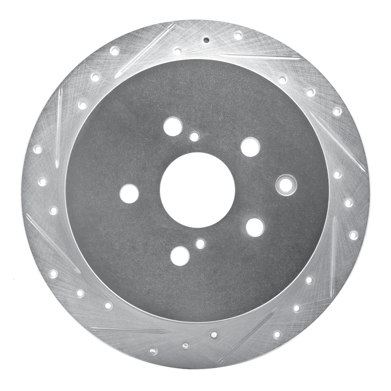 DFC 10-20 Lexus RX450h Rear Left Drilled & Slotted Silver Brake Rotor