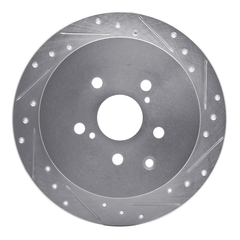 DFC 10-20 Lexus RX450h Rear Right Drilled & Slotted Silver Brake Rotor