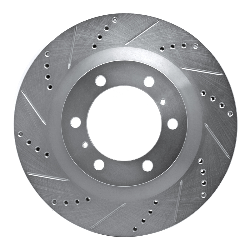 DFC 10-24 Lexus GX460 Front Left Drilled & Slotted Silver Brake Rotor