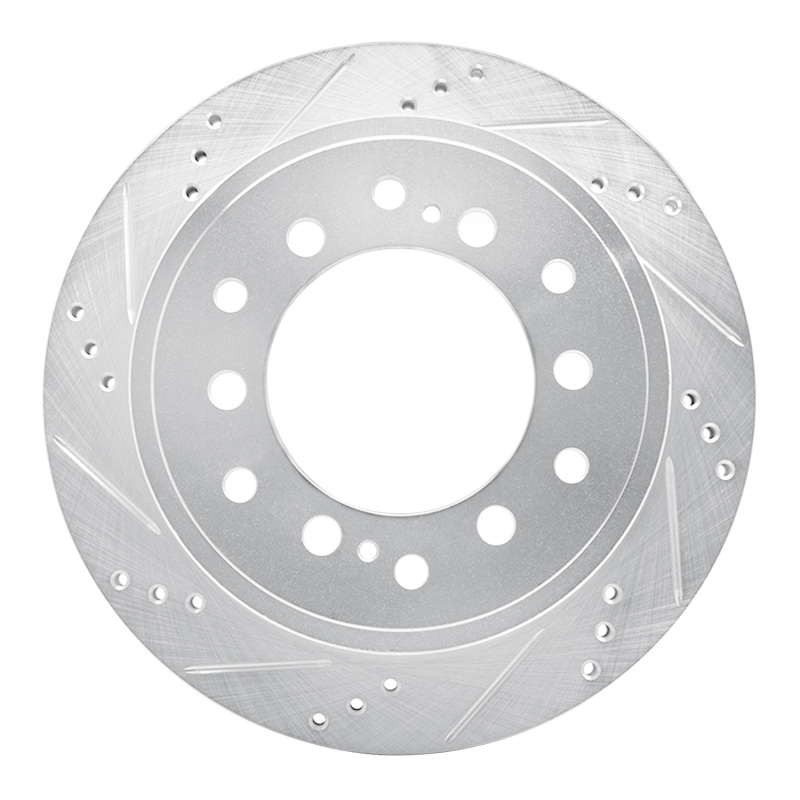 DFC 10-24 Lexus GX460 Rear Left Drilled & Slotted Silver Brake Rotor