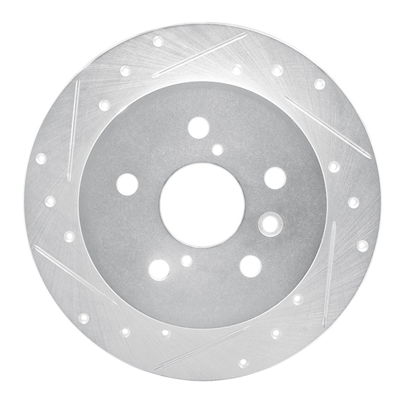 DFC 18-24 Toyota Camry Rear Left Drilled & Slotted Silver Brake Rotor