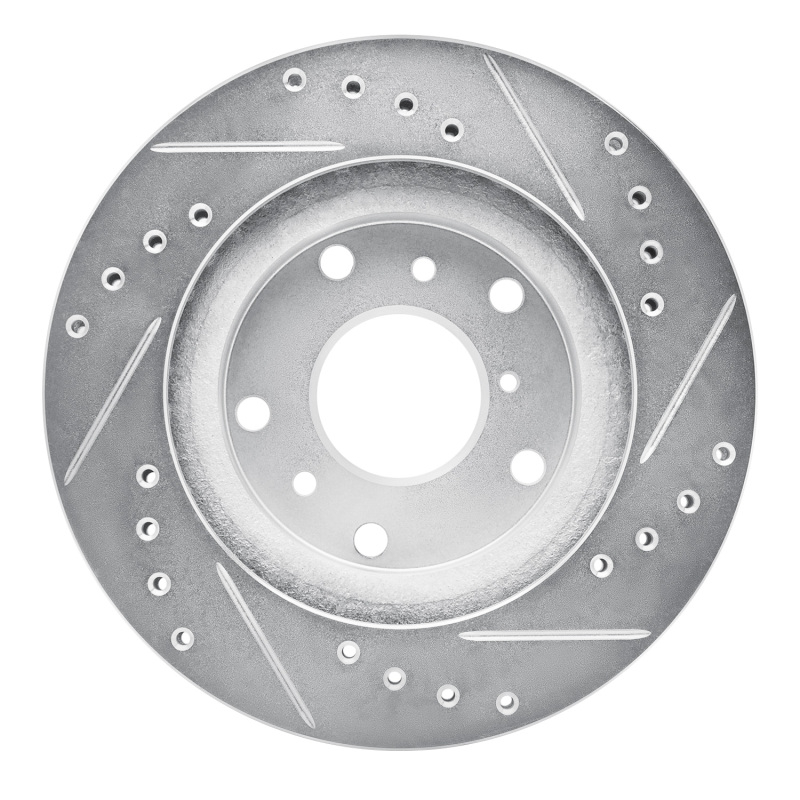 DFC 88-92 Ford Probe Front Left Drilled & Slotted Silver Brake Rotor