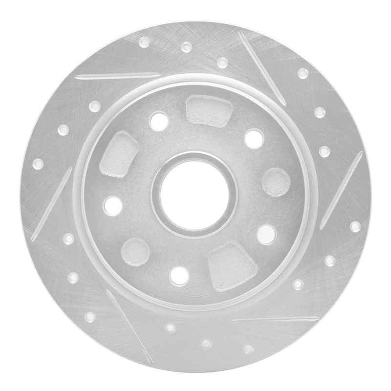 DFC 88-92 Ford Probe Rear Right Drilled & Slotted Silver Brake Rotor
