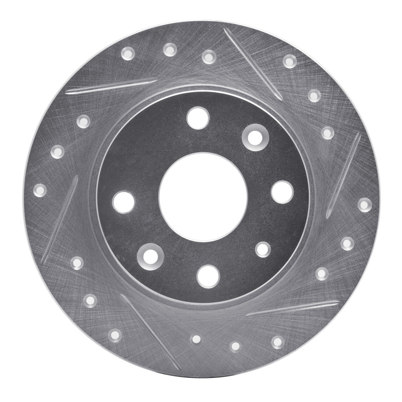 DFC 90-93 Mazda Miata Rear Right Drilled & Slotted Silver Brake Rotor