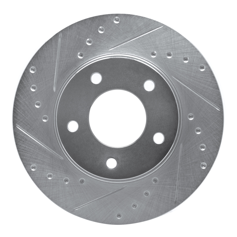 DFC 92-03 Mazda 929 Front Left Drilled & Slotted Silver Brake Rotor