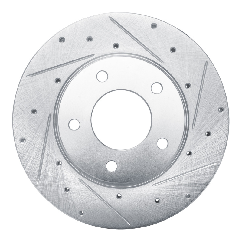 DFC 92-03 Mazda 929 Front Right Drilled & Slotted Silver Brake Rotor