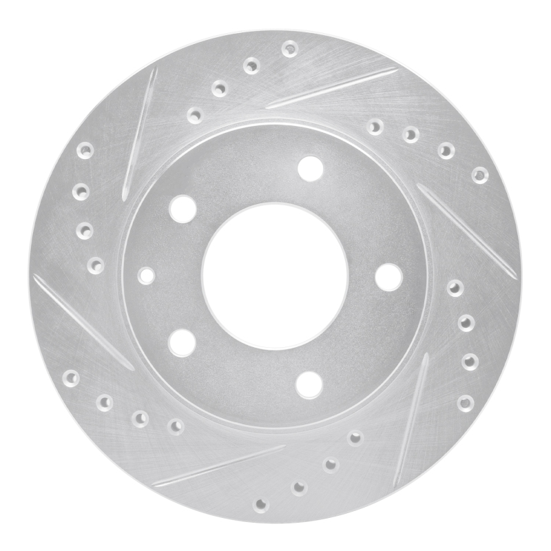 DFC 93-03 Ford Probe Front Left Drilled & Slotted Silver Brake Rotor