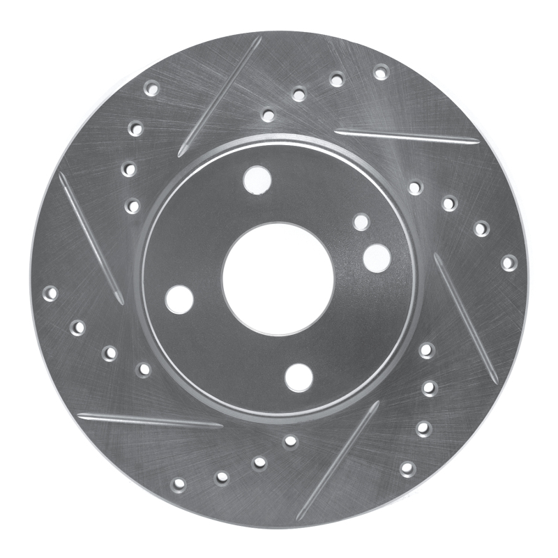 DFC 94-02 Mazda Miata Front Left Drilled & Slotted Silver Brake Rotor