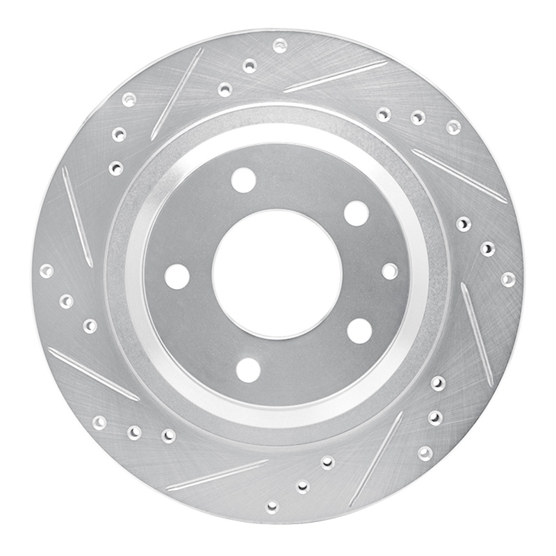 DFC 93-95 Mazda RX-7 Rear Left Drilled & Slotted Silver Brake Rotor