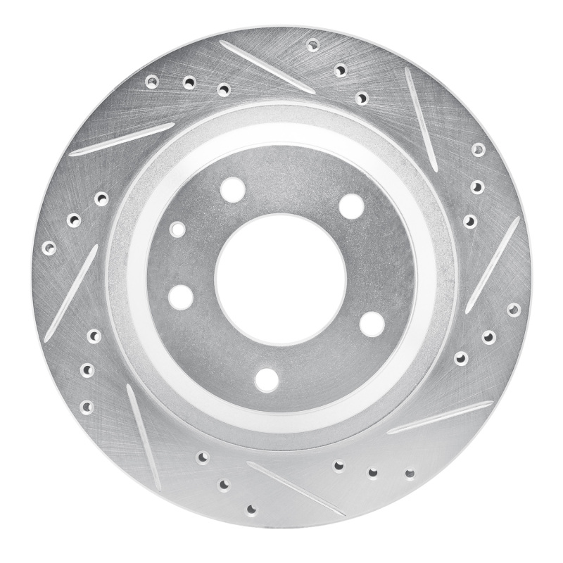 DFC 93-95 Mazda RX-7 Rear Right Drilled & Slotted Silver Brake Rotor