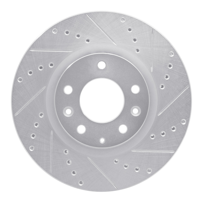 DFC 04-08 Mazda RX-8 Front Right Drilled & Slotted Silver Brake Rotor