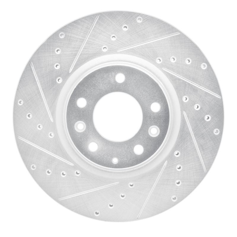 DFC 06-07 Mazda 6 Front Left Drilled & Slotted Silver Brake Rotor