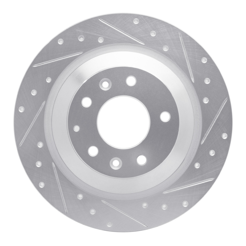 DFC 06-07 Mazda 6 Rear Right Drilled & Slotted Silver Brake Rotor