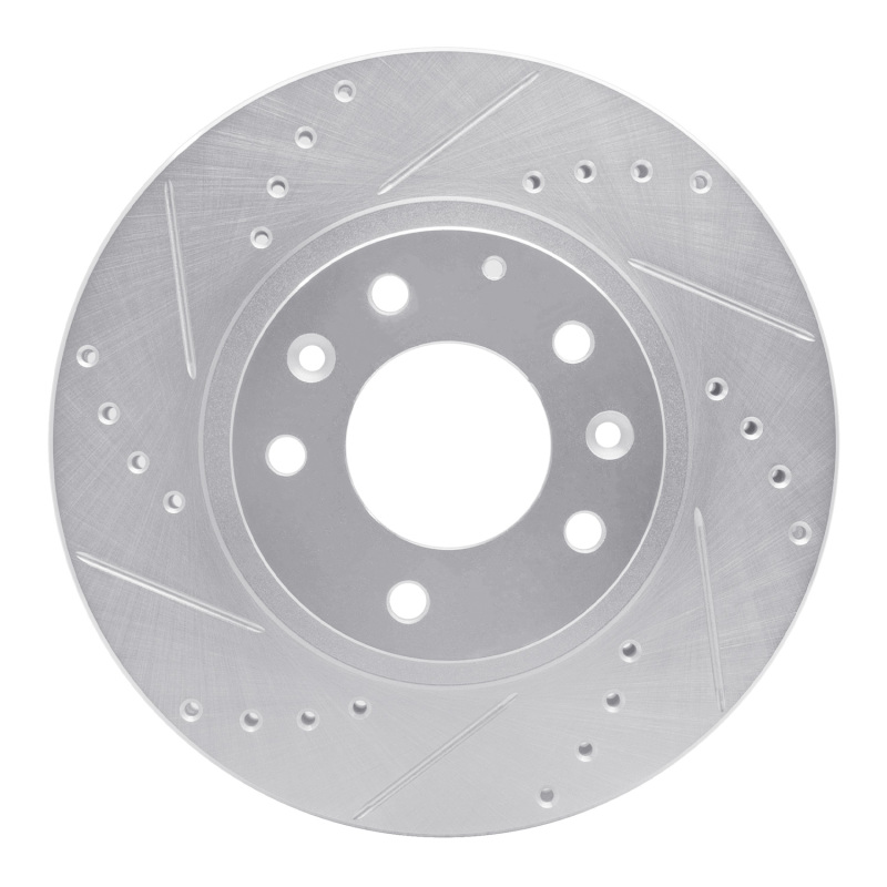 DFC 06-15 Mazda MX-5 Miata Front Left Drilled & Slotted Silver Brake Rotor