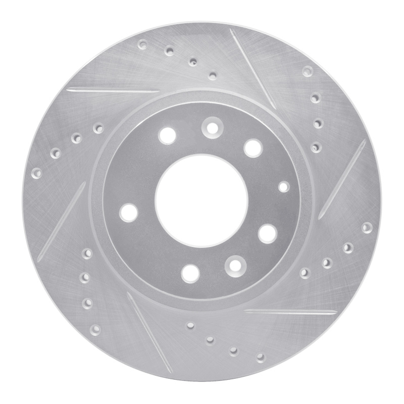 DFC 06-15 Mazda MX-5 Miata Front Right Drilled & Slotted Silver Brake Rotor