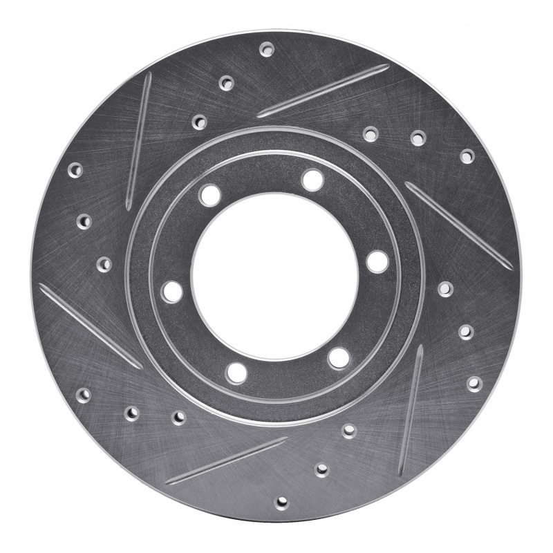 DFC 86-93 Mazda B2600 Front Left Drilled & Slotted Silver Brake Rotor
