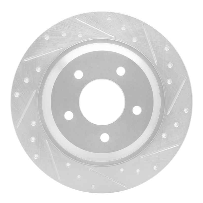 DFC 06-15 Mazda 5 Rear Right Drilled & Slotted Silver Brake Rotor